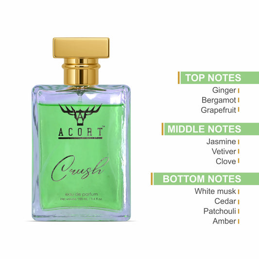 Acort Crush Eau de Parfum for Men – 100ml | Long-Lasting Sweet, Floral & Fruity Fragrance
