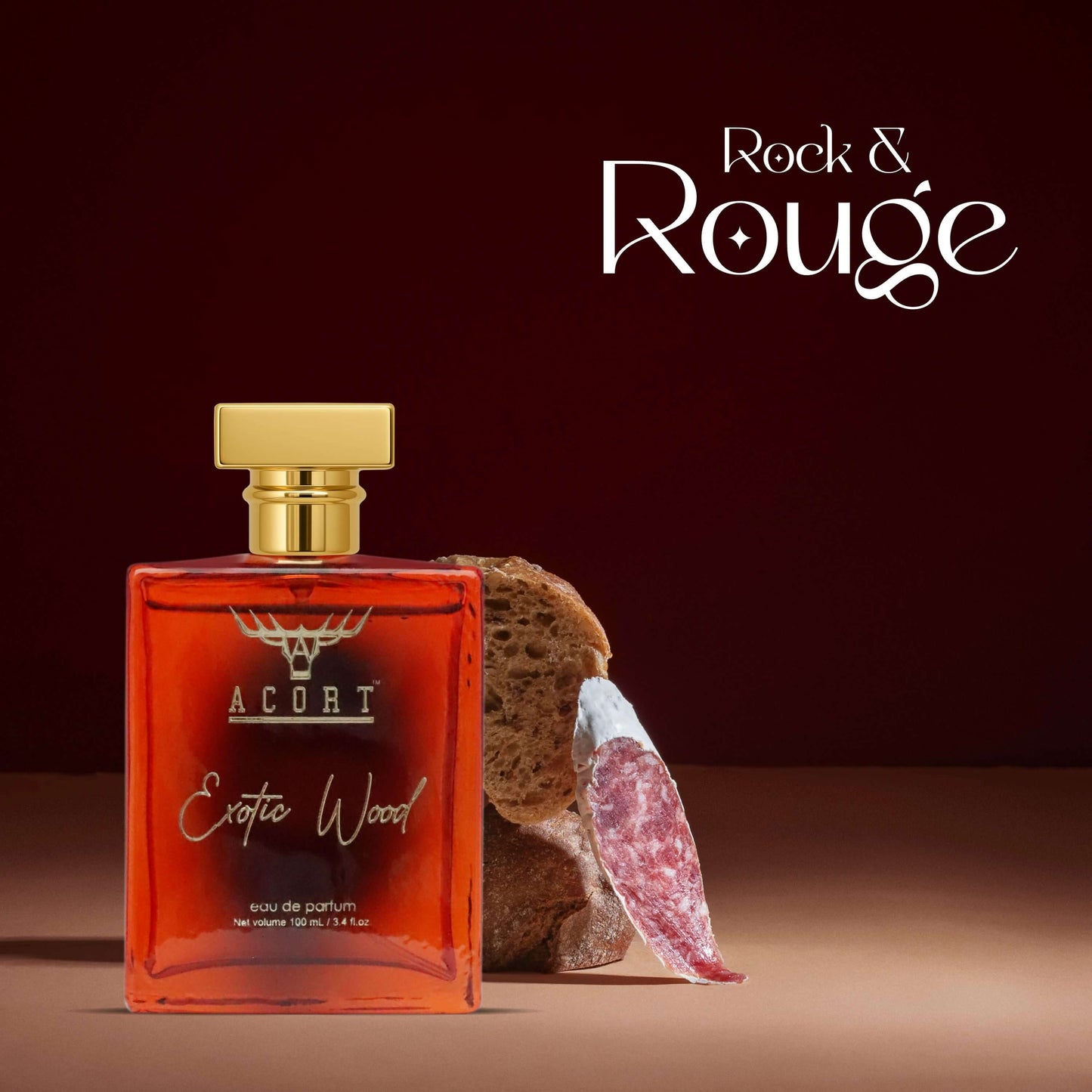 Acort Exotic Wood Eau de Parfum 100ml – Luxurious Unisex Fragrance with Rose & Agarwood