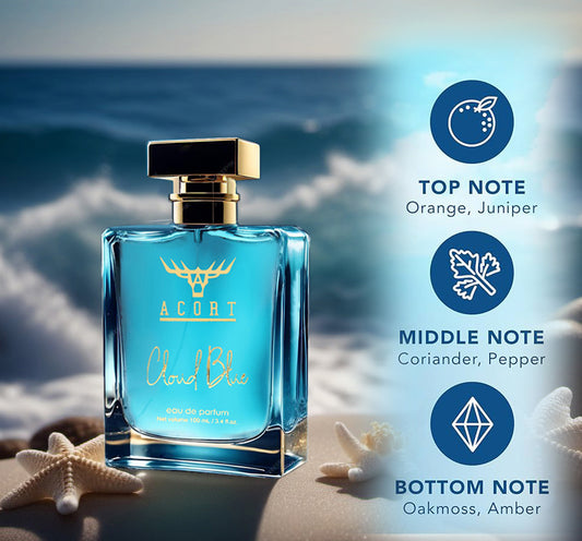 Acort Fresh - Long Lasting Cloud Blue Eau de Parfum - 100 ml  (For Men & Women)