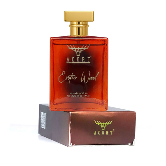 Acort Exotic Wood Eau de Parfum 100ml – Luxurious Unisex Fragrance with Rose & Agarwood